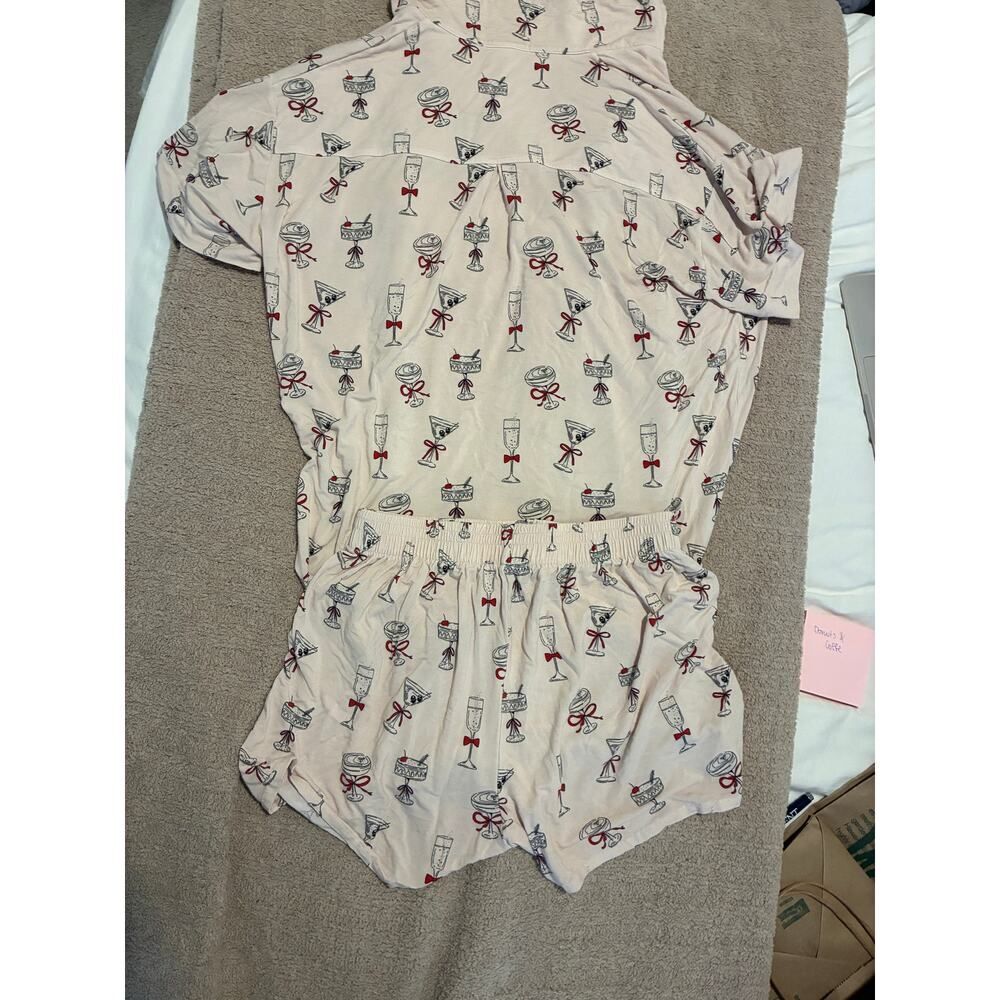 Kitty and Vibe Cozy Pajama Set in Tini